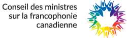 Logo pour le Conseil des ministres sur la francophonie canadienne.